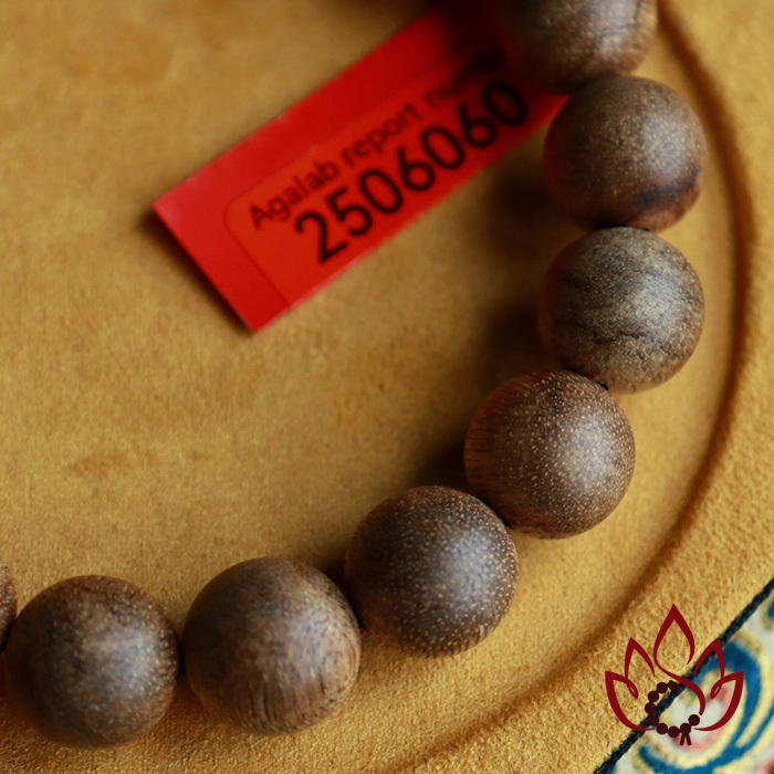 Vòng Trầm Hương Hạt Tròn | 12 Ly | Trầm Tốc Kiến Tự Nhiên Lâu Năm